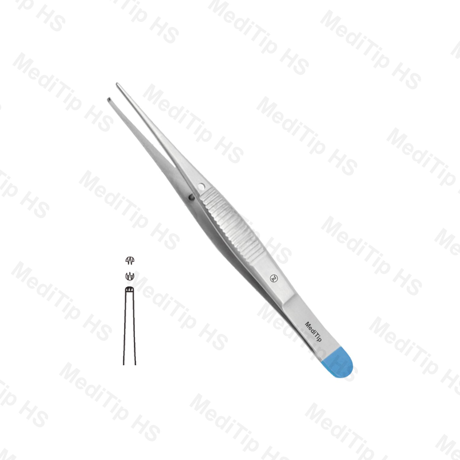 Non-Sterile Single Single-Use Semken Delicata Tissue Forceps 2x3 Teeth